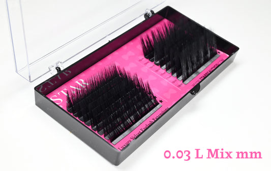 [Star] Premium Luxury Velvet Eyelash Extensions (16 Lines) "L" Curl