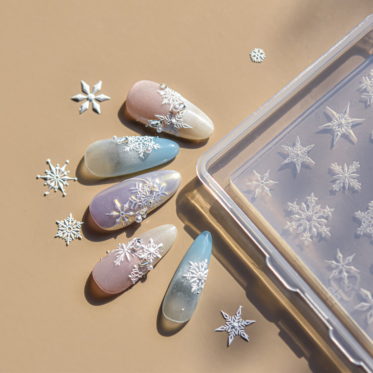 3D Silicone Nail Decor Molding Snowflakes Mould Stamping Design