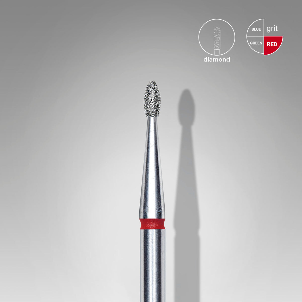 [Staleks] Diamond nail drill bit rounded bud blue EXPERT head diameter 1.6 mm / working part 3.4 mm