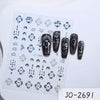 Decorative Nail Sticker Silver - Snowflake, Butterfly