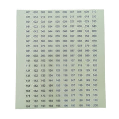 Number Sticker 0.5 x 1 cm #1-#400