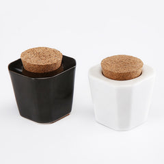 4 Types Nail Brush Cleanser Ceramic Jar