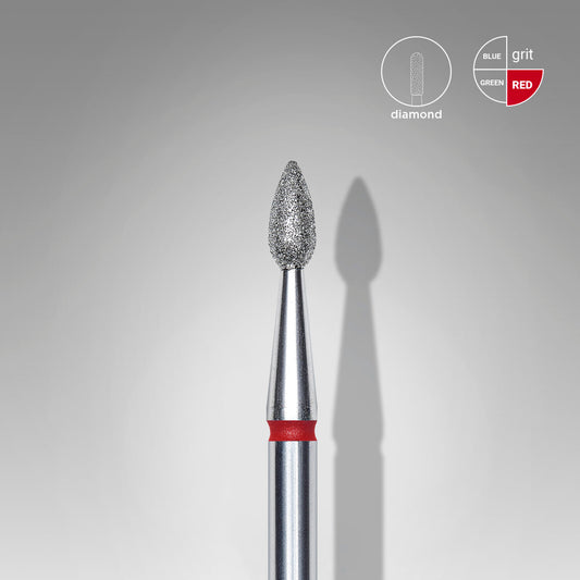 [Staleks] Diamond nail drill bit drop blue EXPERT head diameter 2.3 mm / working part 5 mm