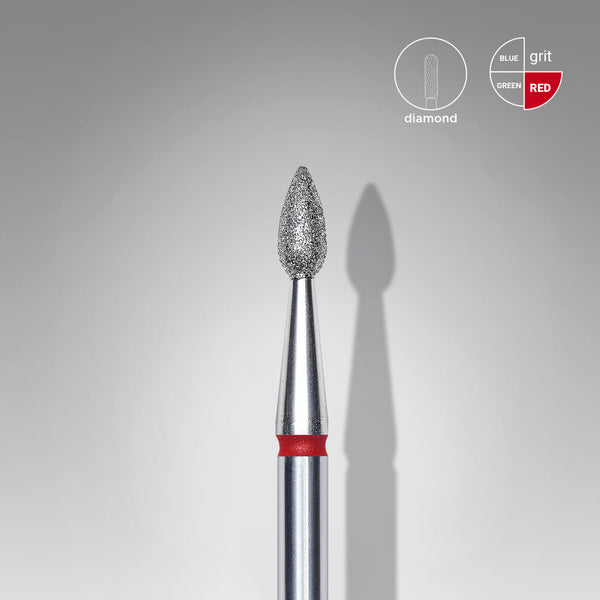[Staleks] Diamond nail drill bit drop blue EXPERT head diameter 2.3 mm / working part 5 mm