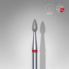 [Staleks] Diamond nail drill bit drop blue EXPERT head diameter 2.3 mm / working part 5 mm