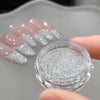 Flash Ice Crystal Nail Glitter - Fine Shimmer French Gradient Powder