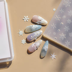3D Silicone Nail Decor Molding Snowflakes Mould Stamping Design