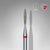 [Staleks]Diamond nail drill bit flame EXPERT head diameter 1,4 mm / working part 8 mm