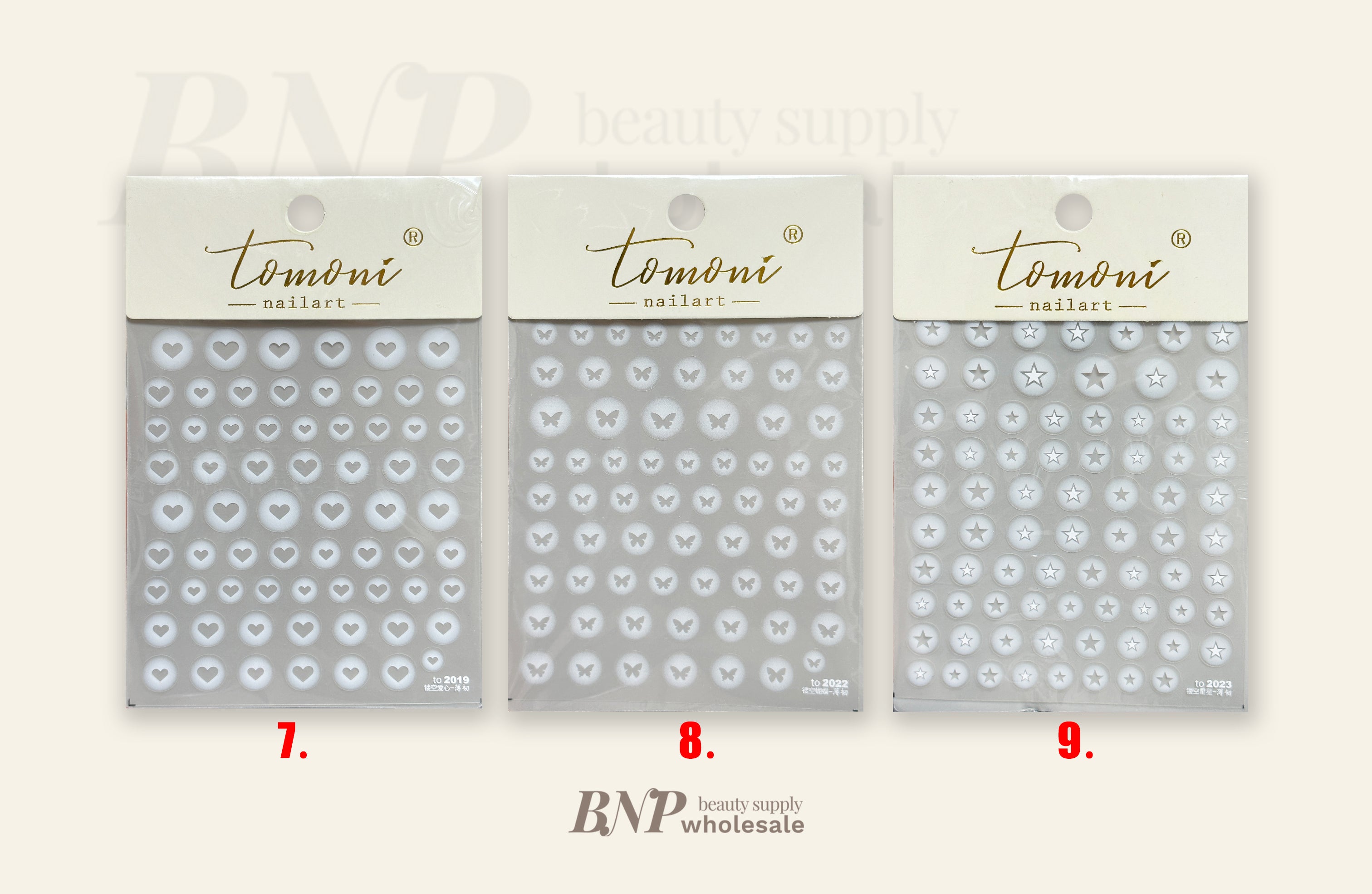 [generic] Hollow Nail stickers (6 styles)