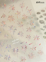 [generic] Fireworks Nail stickers (6 styles)