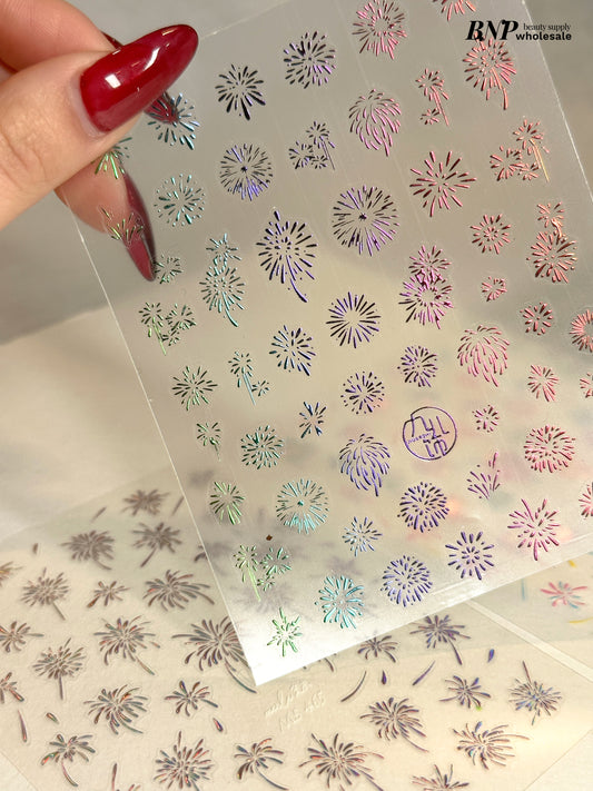 [generic] Fireworks Nail stickers (6 styles)