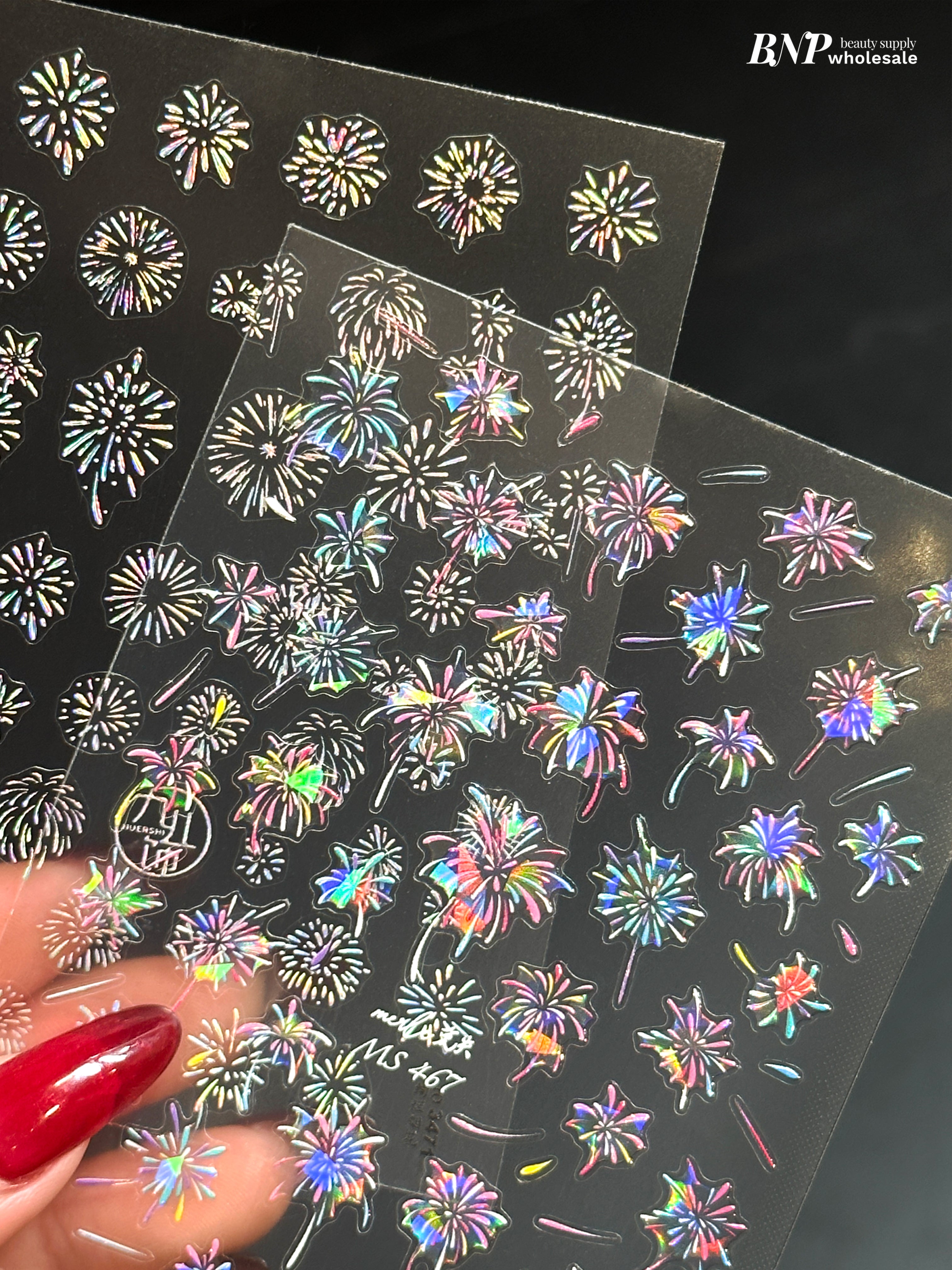 [generic] Fireworks Nail stickers (6 styles)