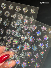 [generic] Fireworks Nail stickers (6 styles)