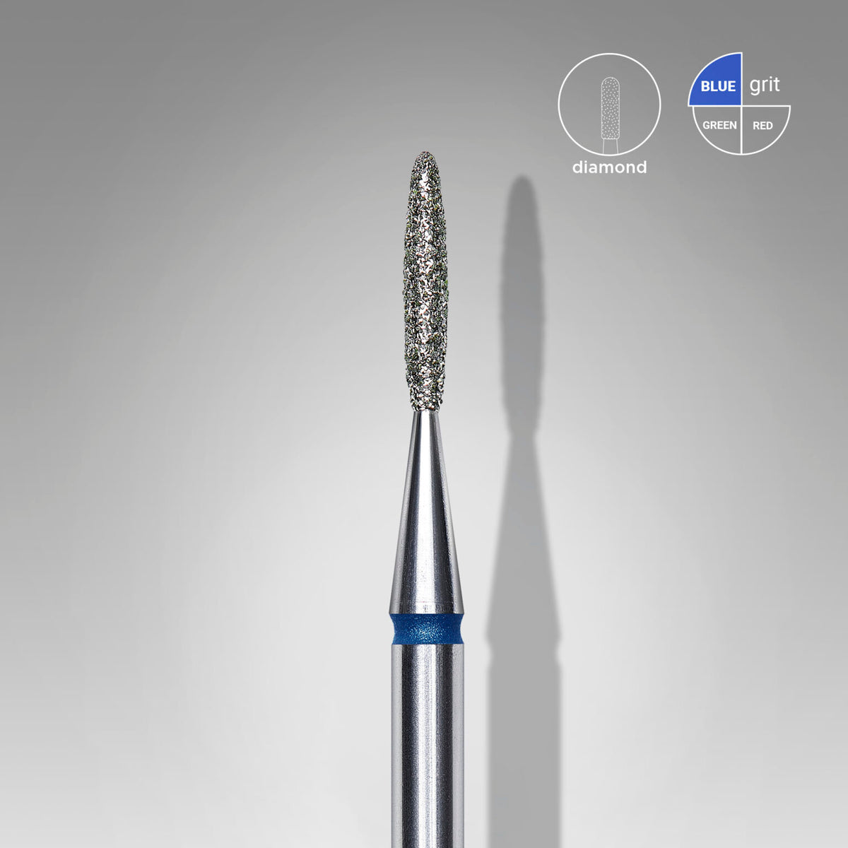 [Staleks]Diamond nail drill bit flame EXPERT head diameter 1,4 mm / working part 8 mm