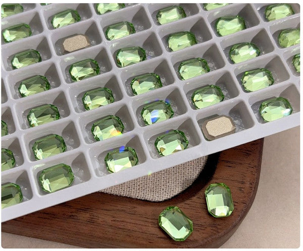Rectangular Octagonal K9 Crystal nail art rhinestone flat back