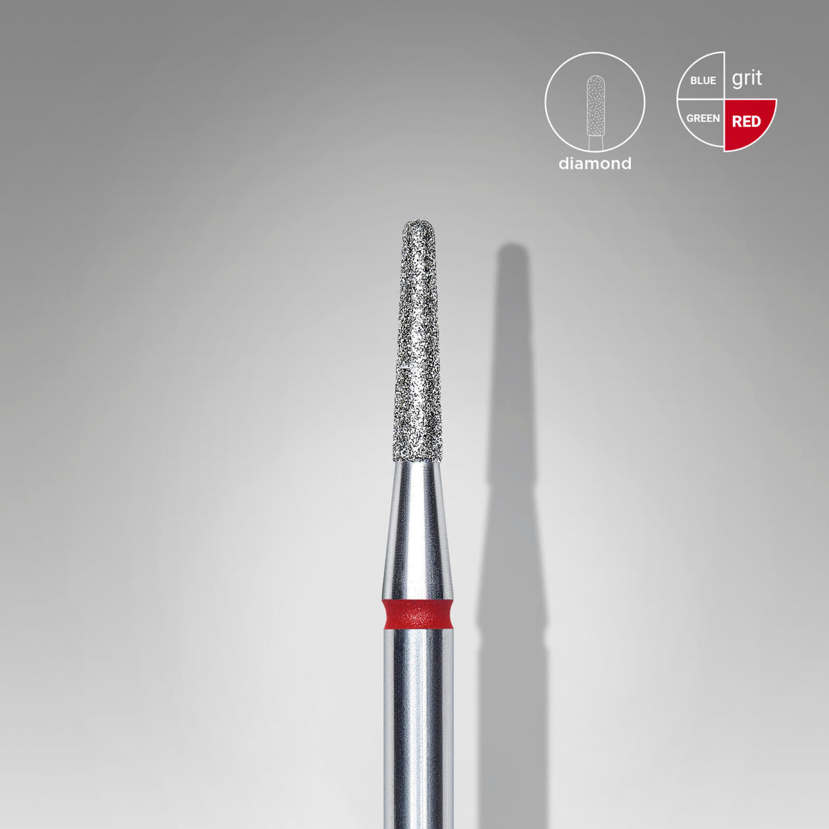 [Staleks]Diamond nail drill bit frustum EXPERT head diameter 1,8 mm / working part 8 mm