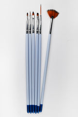 Nail Art Gel Brush Set (6pcs Baby Blue)