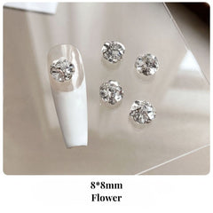 Pre-made Diamond Rhinestone Cluster Nail Decoration 2pcs