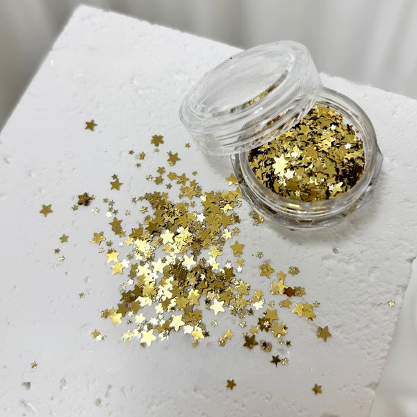 Nail Glitter Mini Stars mix size (4 Colours)