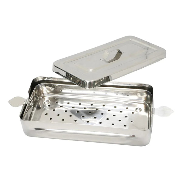 Mbi-953 Instruments Sterilizing tray w cover 10″x4″x2″