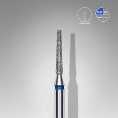 [Staleks]#15 Diamond nail drill bit frustum blue EXPERT head diameter 1,6 mm / working part 10 mm