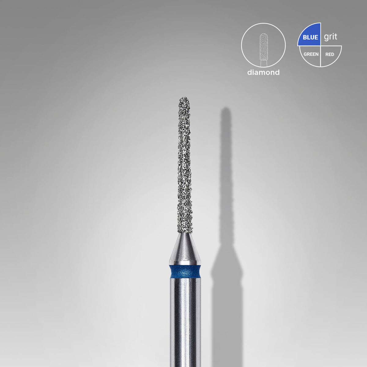 [Staleks]Diamond nail drill bit needle EXPERT head diameter 1 mm / working part 10 mm