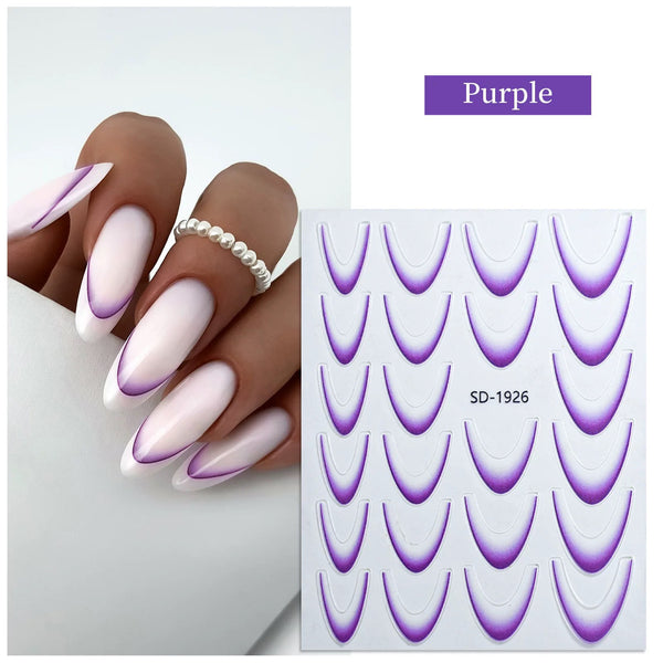 [generic] 5D nail stickers (11 colours)