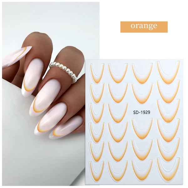 [generic] 5D nail stickers (11 colours)