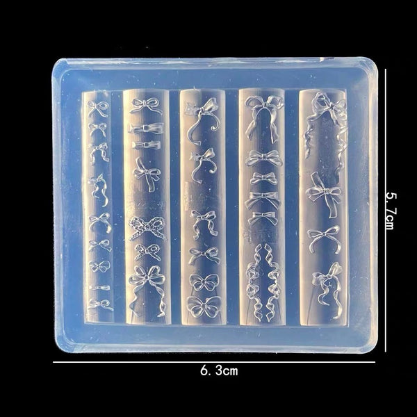 3D Bow Tie Silicone Nail Moulds Nail Art Decoration