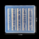 3D Mix Bows Nail Stencils Silicone Molds Carving Bow Knots Design Template Art Accessories Tools for Charms Art Decorations