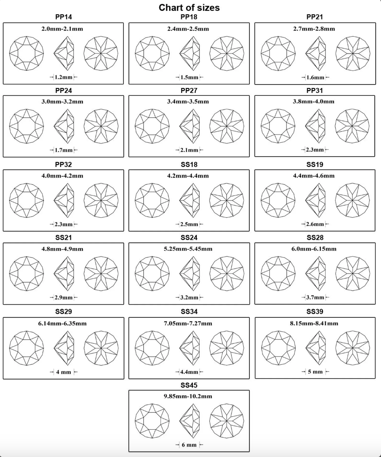 [Swarovski] 1088 Point Back Crystal Powder Rose (L103) (variated sizes)