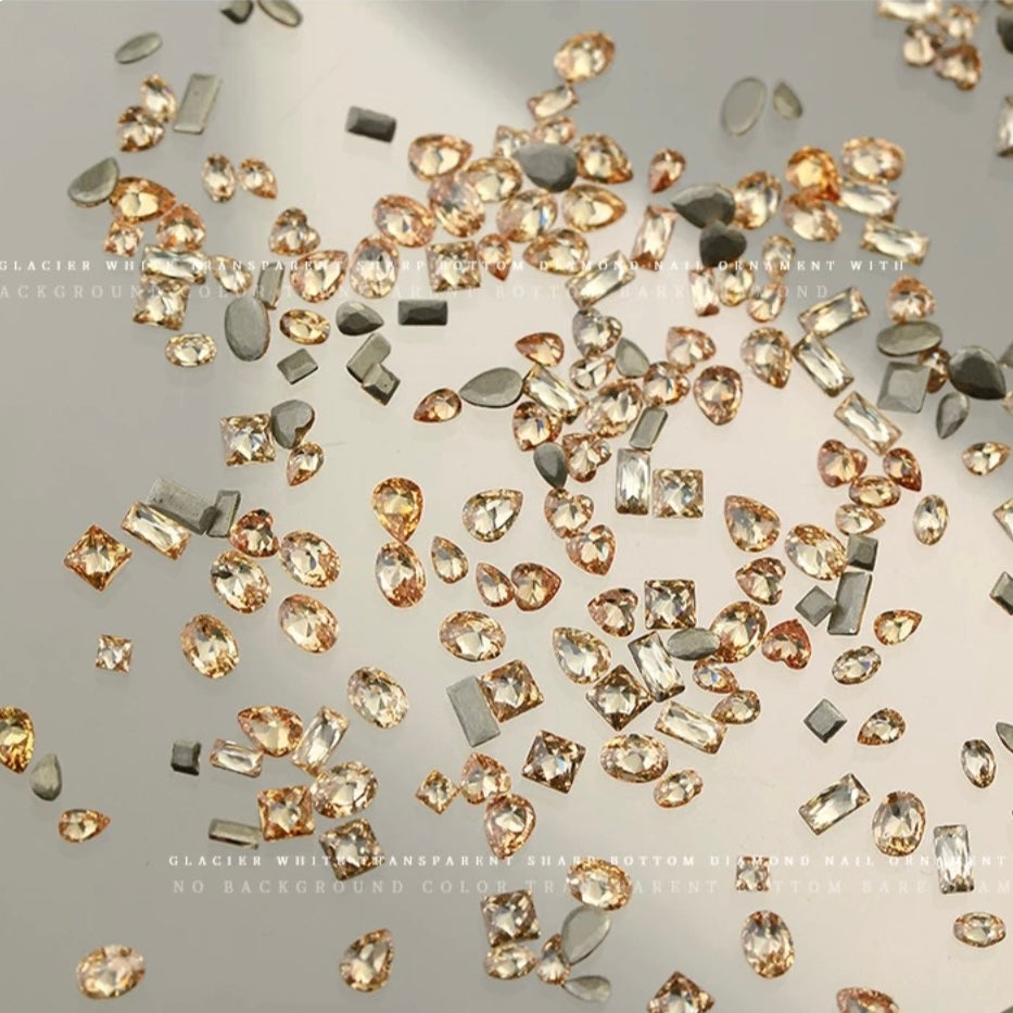 [generic] Crystal Mix Shape Point Back Nail Decor (2-4mm/50pcs around)