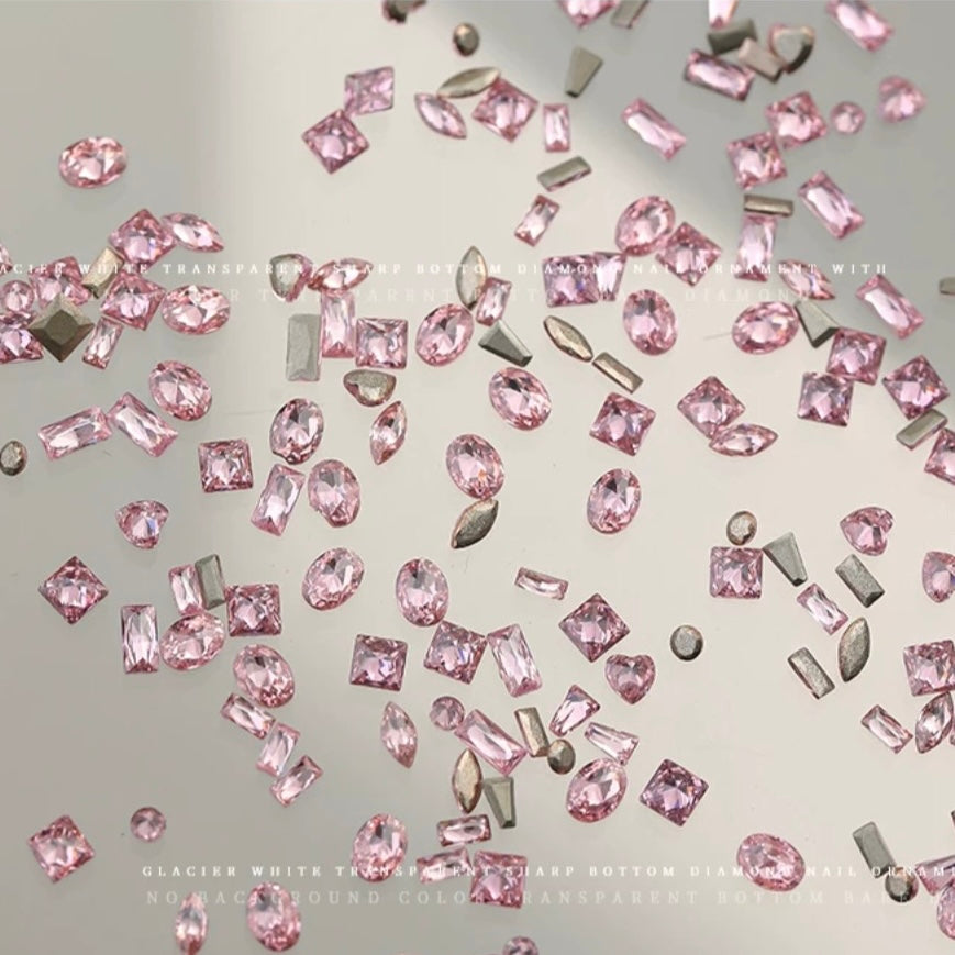 [generic] Crystal Mix Shape Point Back Nail Decor (2-4mm/50pcs around)
