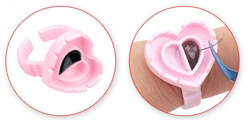 Ink/Glue Cup Heart Shape (100pcs/pack)