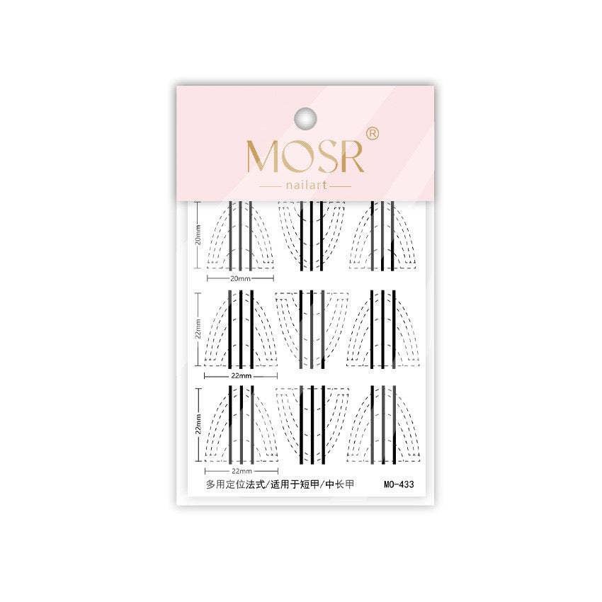French Manicure Guide Stickers (4 types)