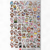 Collection of cartoon character stickers on a white background