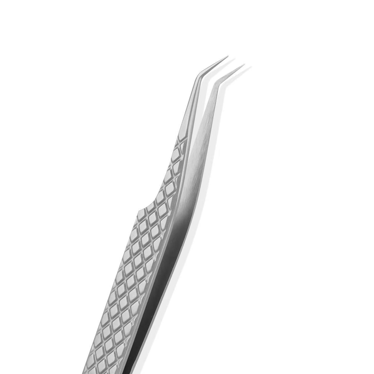 Beauty Precision Fiber Tip Tweezers with 45° Angle