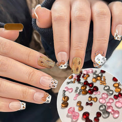 Three-dimensional Bow tie nail decor 4 colors 50pcs/pack