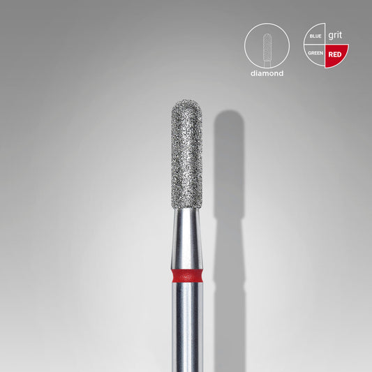 [Staleks]Diamond nail drill bit rounded cylinder EXPERT head diameter 2,3 mm / working part 8 mm