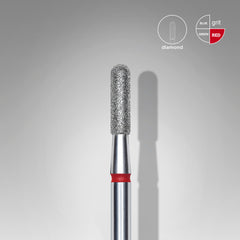 [Staleks]Diamond nail drill bit rounded cylinder EXPERT head diameter 2,3 mm / working part 8 mm