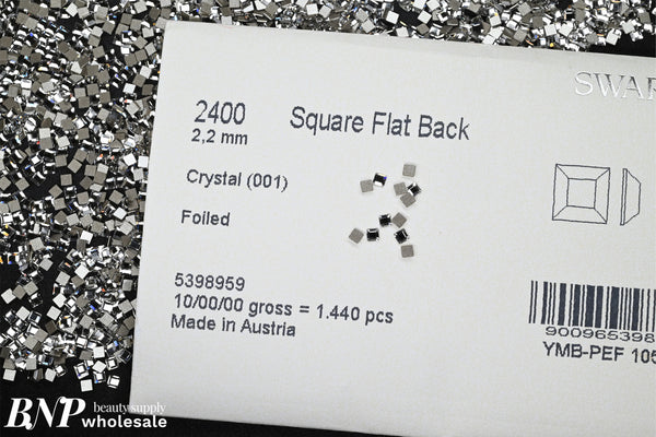 [Swarovski] 2400 Flat Back Crystal (variated sizes) (2 colors)