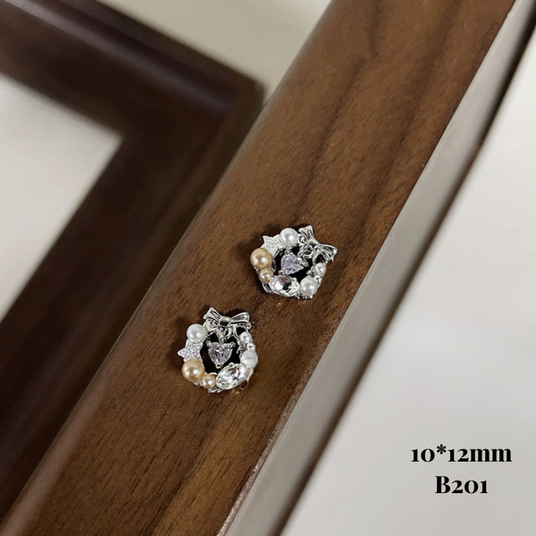 Christmas Ornament Nail Charm Decoration 2pcs