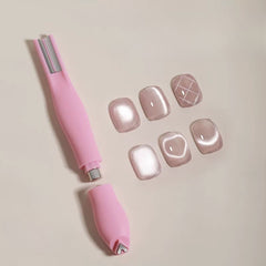 3 in 1 Cat Eye Nail Magnet, Versatile Magnet Tool for Cat Eye Gel Polish Heart Shaped Round Multifunctional Accessories