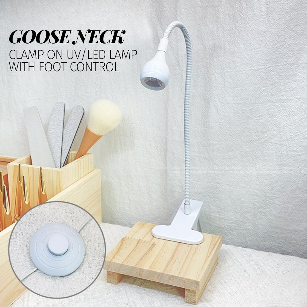 Goose Neck Foot Pedal Control UV/LED Lamp