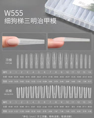 [MR NAIL] Sandwich Poly Gel Dual Forms Extension Nail Tips Without Paper Holder(Bottom 120pcs+Top 120pcs) W557