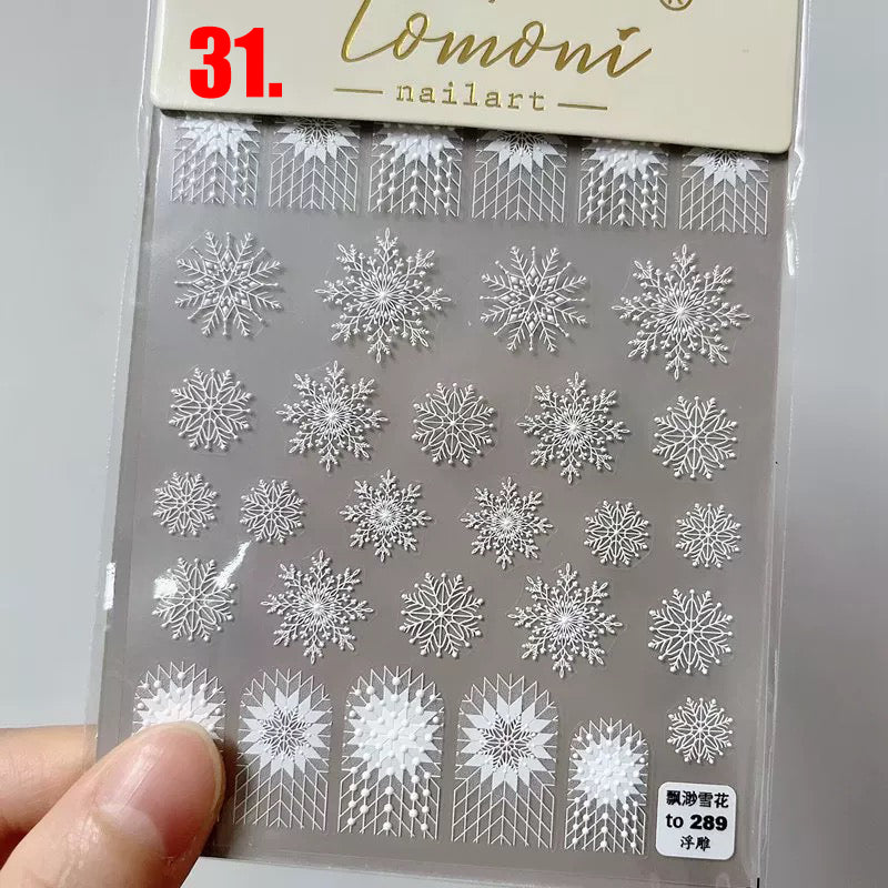 [generic] Christmas Nail stickers (36 styles)