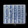3D Mix Bows Nail Stencils Silicone Molds Carving Bow Knots Design Template Art Accessories Tools for Charms Art Decorations