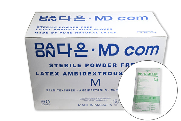 Sterile Powder Free Latex Disposable Ambidextrous Gloves