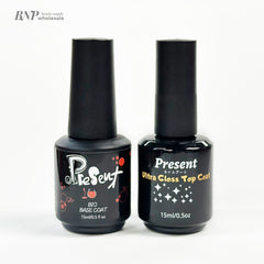 Base/Top Coat Gel Polish (No Wipe) 15ml - Present