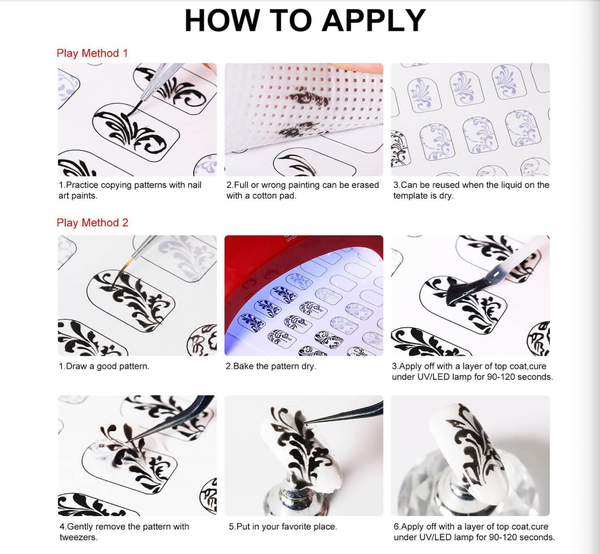 Drawing Painting Exercise Books Tool Nail Art Practice Template Learning12-sheet